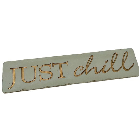 Amscan Grassland Road Resin Sign Just Chill Decorative Wall Accents NWT - Picture 2 of 8